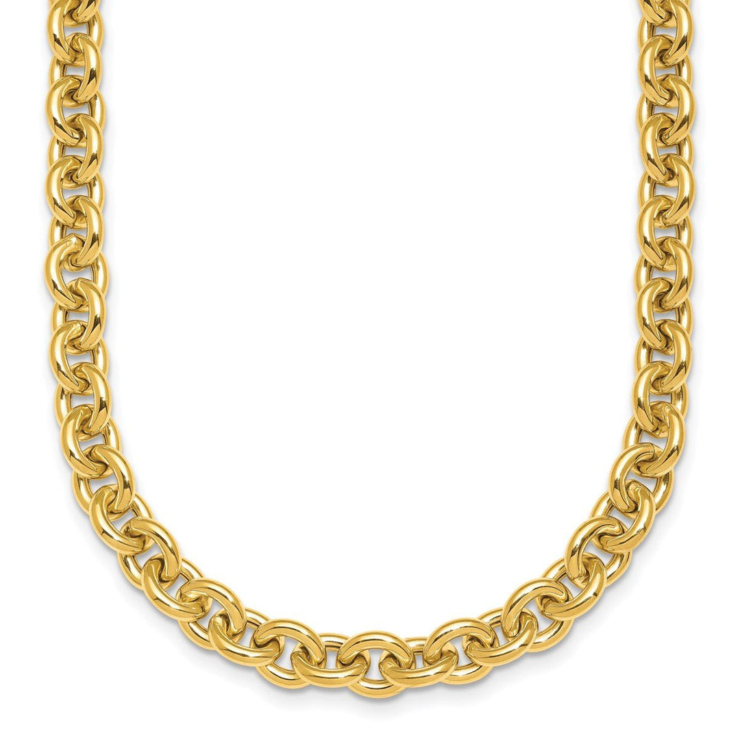 Gold 7mm Cable Necklace, 18"