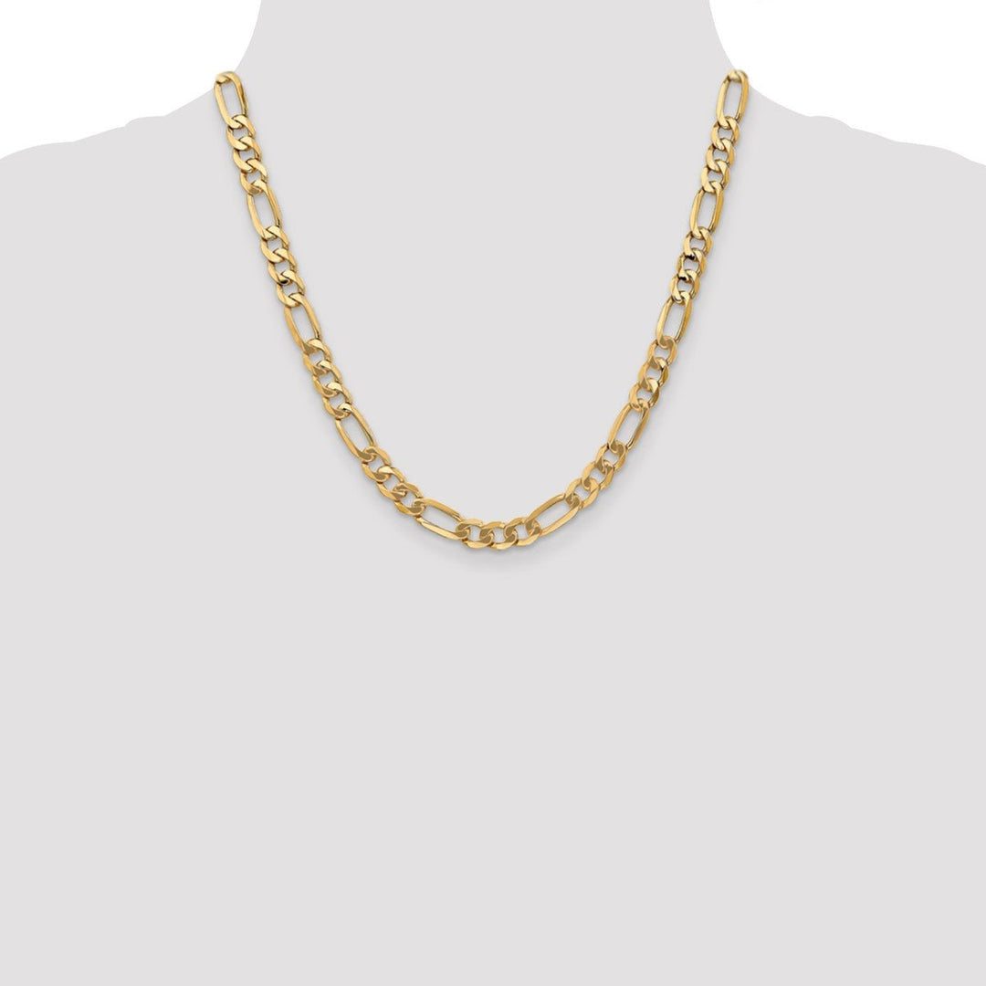 Gold 7mm Figaro Chain, 20