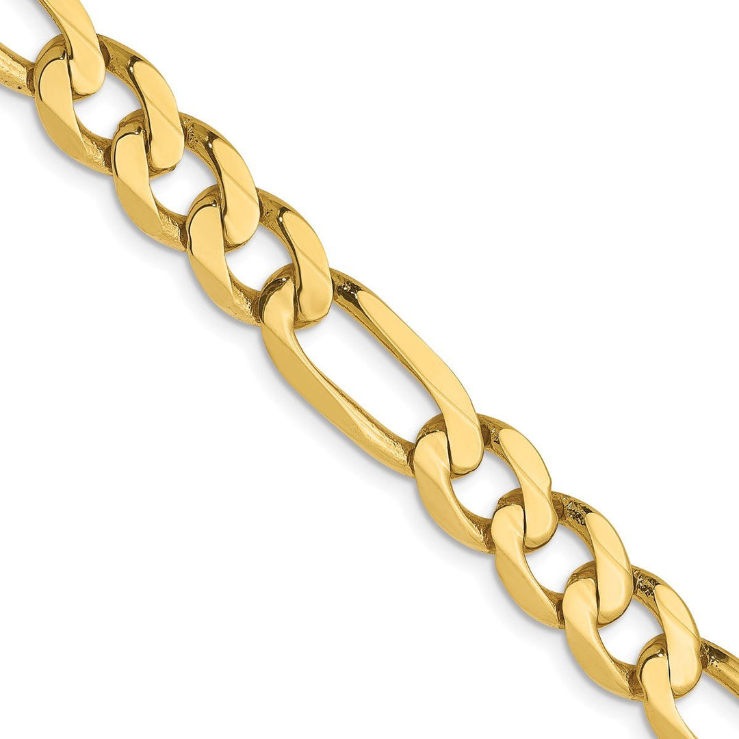 Gold 7mm Figaro Chain, 24"