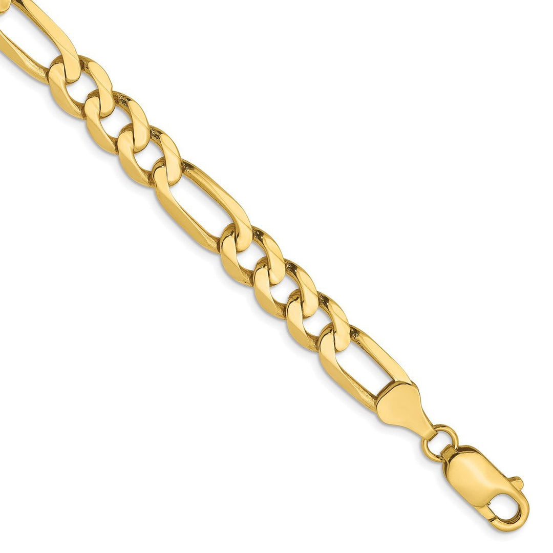 Gold 7mm Figaro Chain, 8"