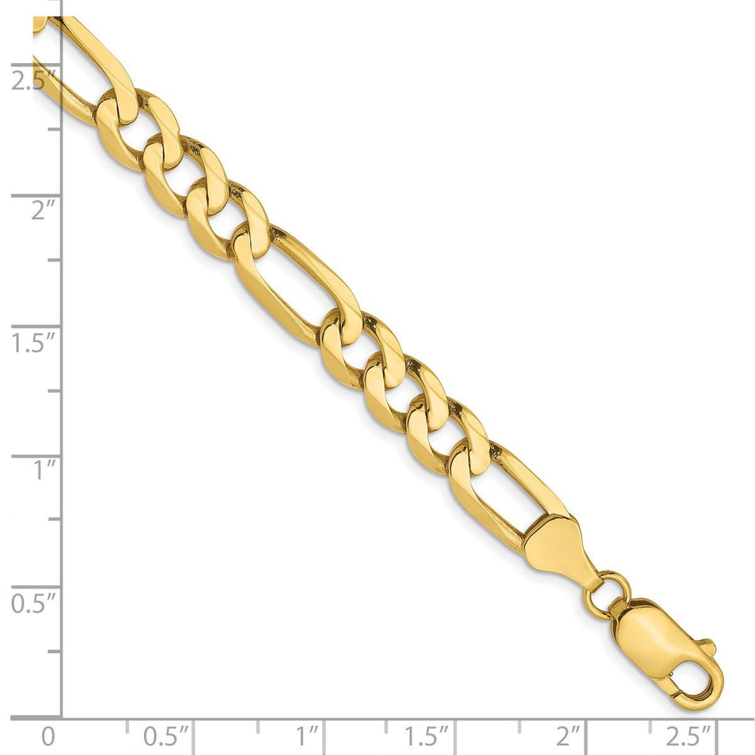 Gold 7mm Figaro Chain, 8