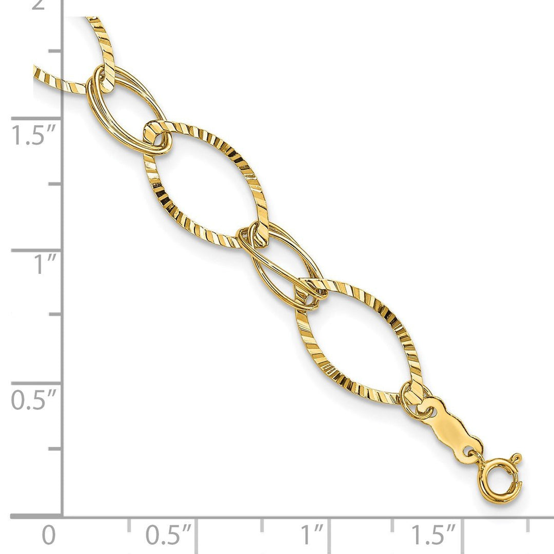 Gold 7mm Link, Other Bracelet, 7.25