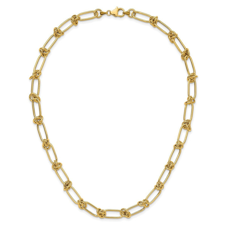 Gold 7mm Paperclip Necklace, 18" - Necklace - Design Jewellers Edmonton