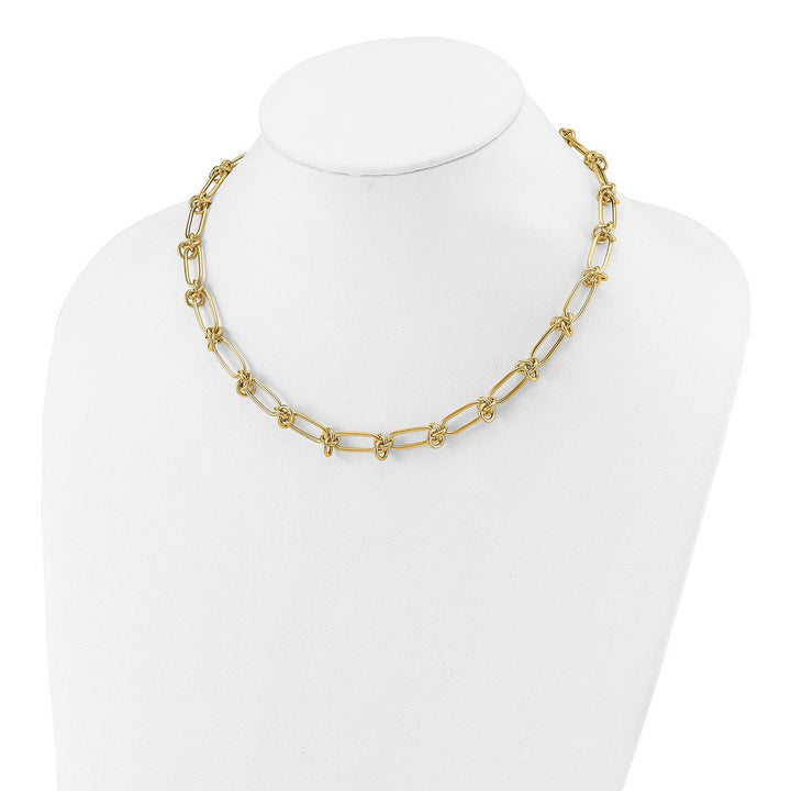 Gold 7mm Paperclip Necklace, 18" - Necklace - Design Jewellers Edmonton