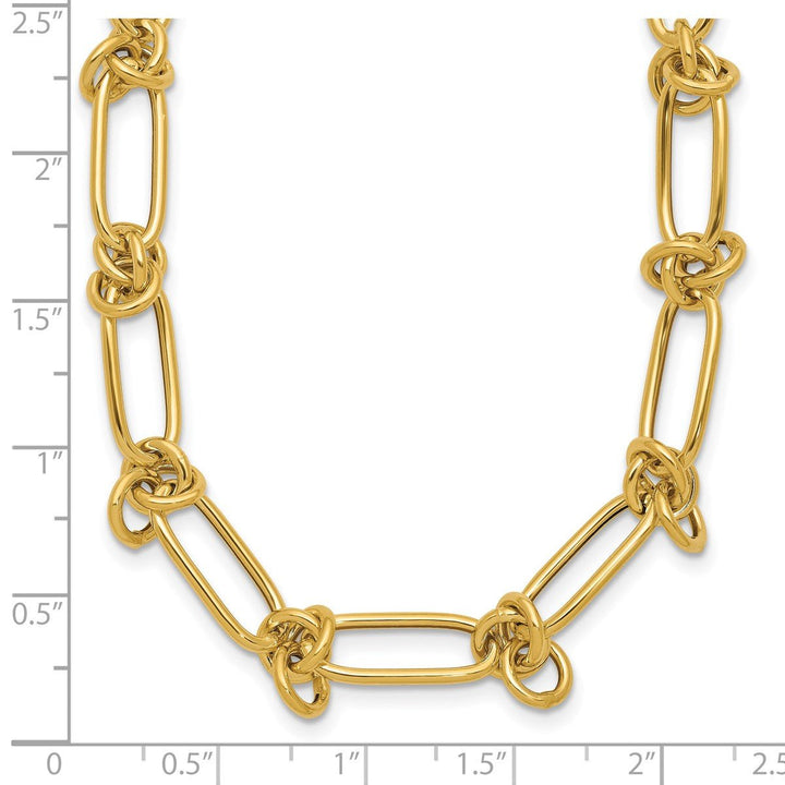 Gold 7mm Paperclip Necklace, 18" - Necklace - Design Jewellers Edmonton