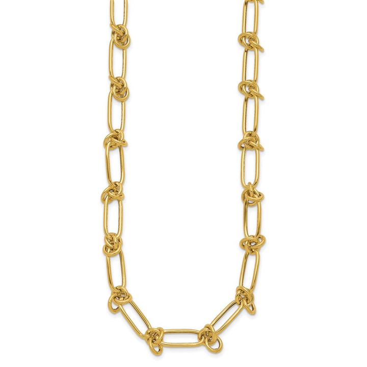 Gold 7mm Paperclip Necklace, 18" - Necklace - Design Jewellers Edmonton