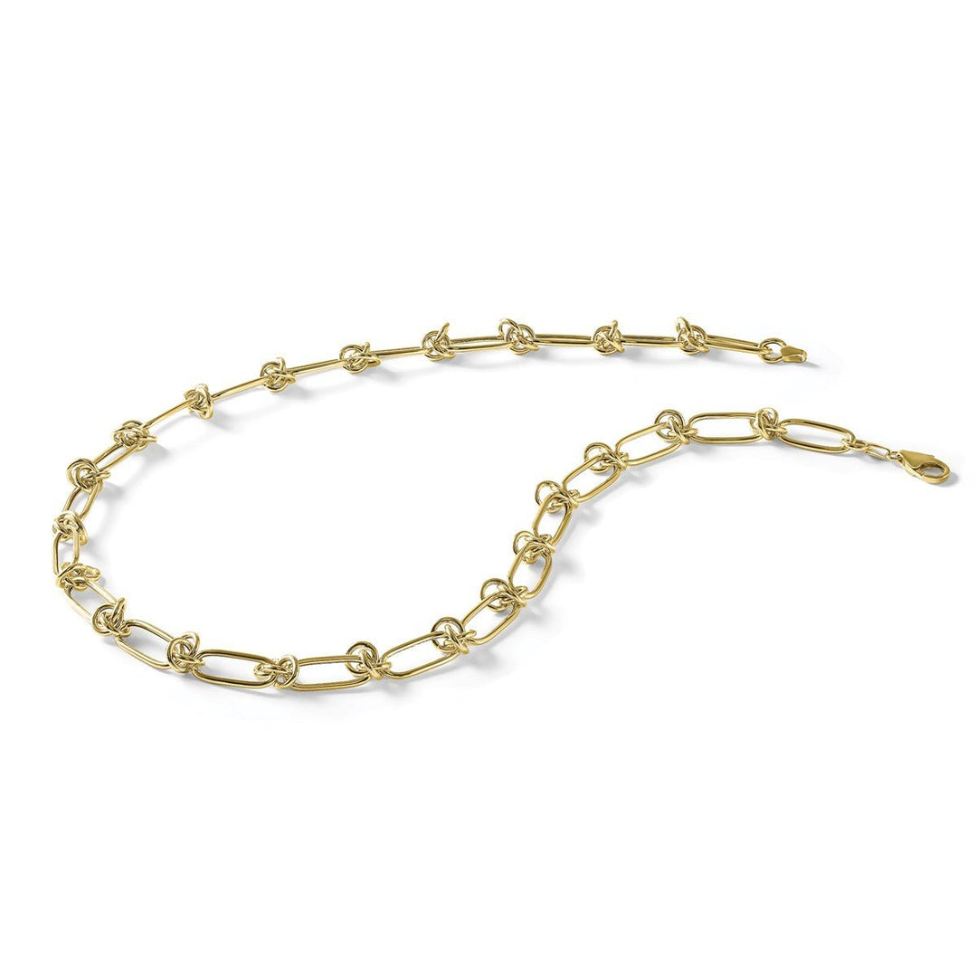 Gold 7mm Paperclip Necklace, 18
