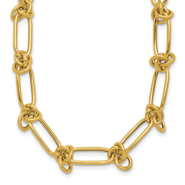 Gold 7mm Paperclip Necklace, 18" - Necklace - Design Jewellers Edmonton