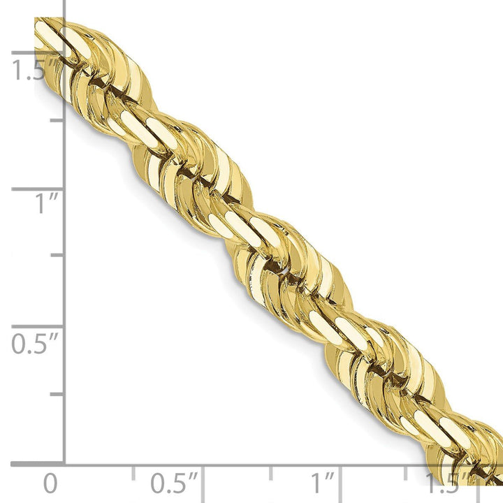 Gold 7mm Rope Chain, 1" - Chain - Design Jewellers Edmonton