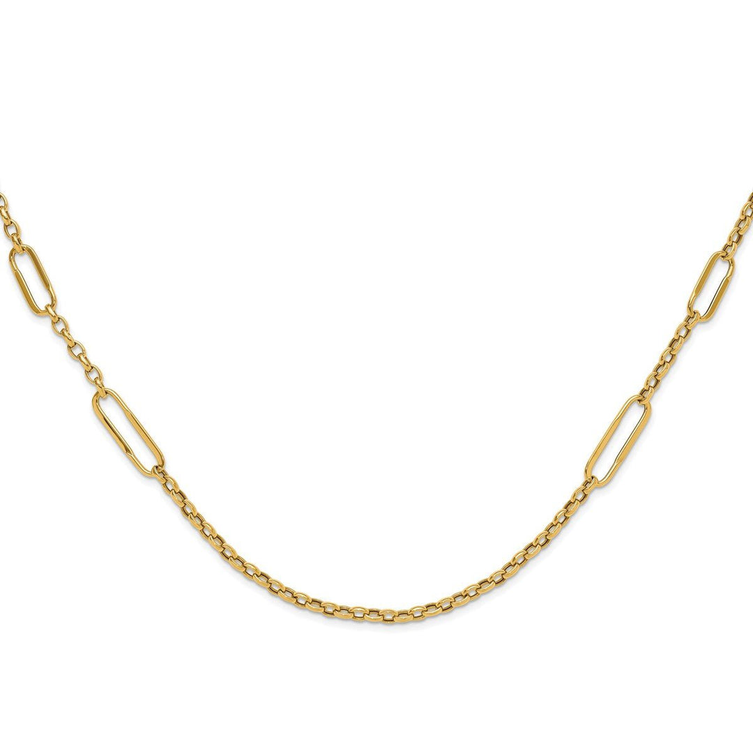 Gold 8.05mm Fancy Necklace, 30"