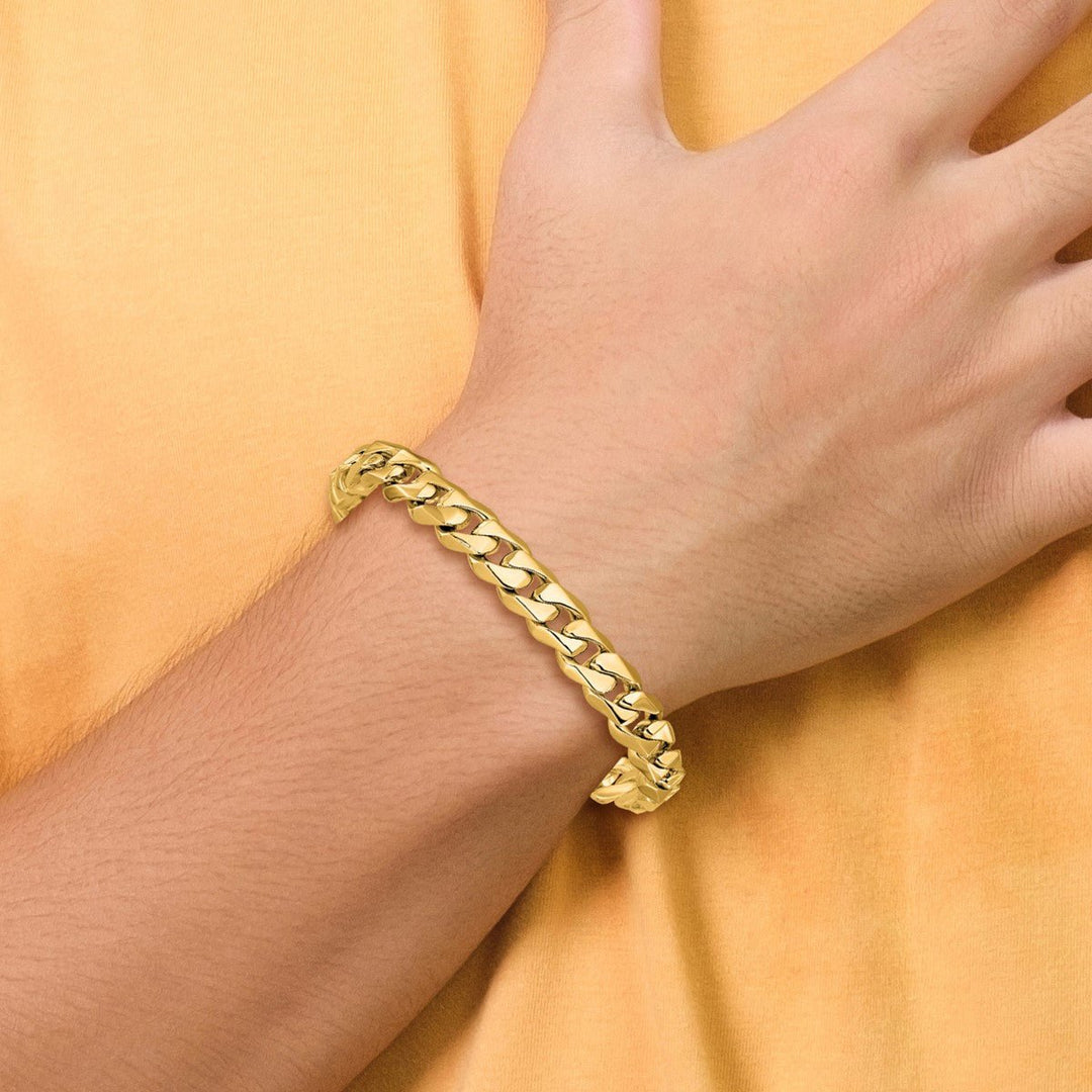 Gold 8.2mm Curb Chain, 8