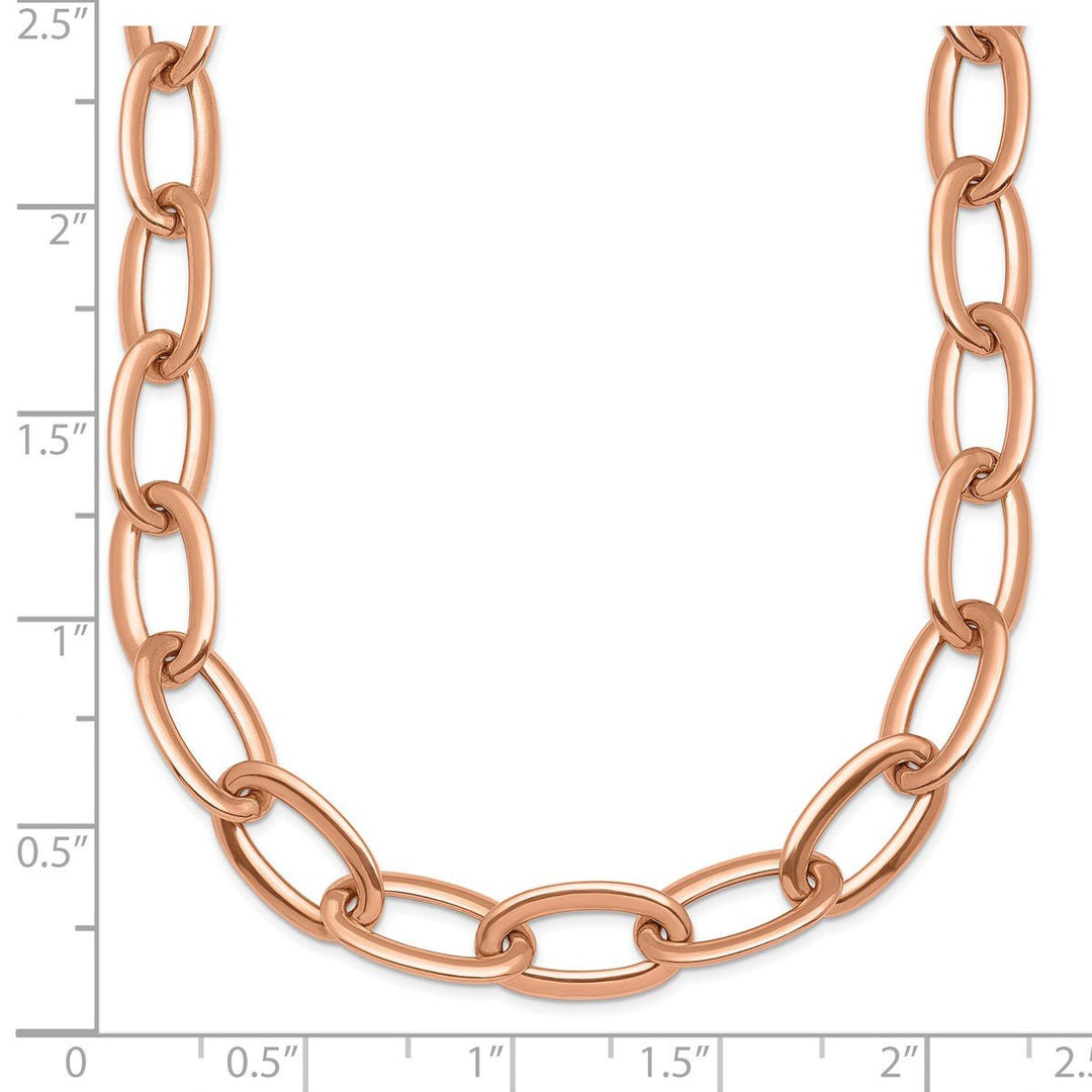 Gold 8.3mm Open Link Chain, 18