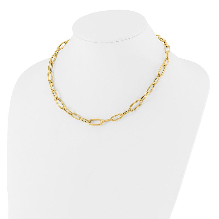 Gold 8.3mm Paperclip Necklace, 18" - Necklace - Design Jewellers Edmonton