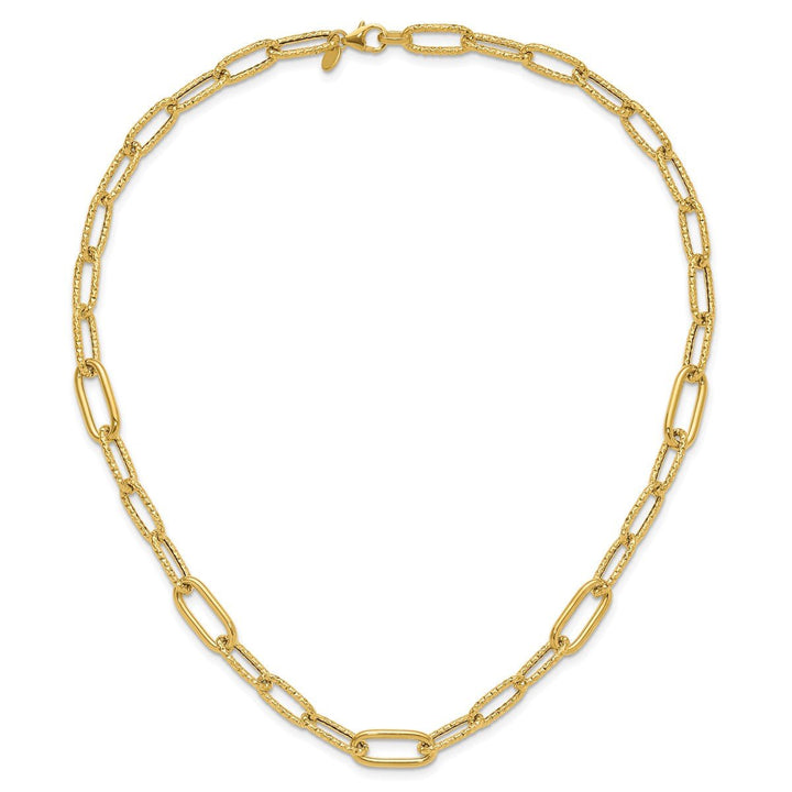Gold 8.3mm Paperclip Necklace, 18" - Necklace - Design Jewellers Edmonton