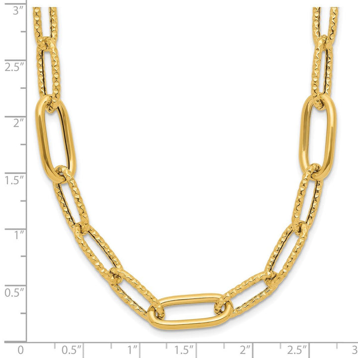 Gold 8.3mm Paperclip Necklace, 18" - Necklace - Design Jewellers Edmonton