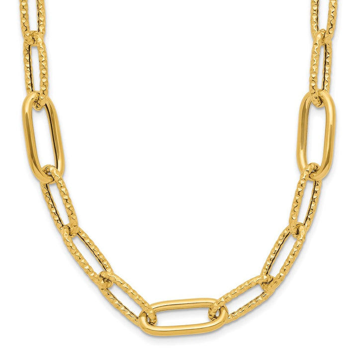 Gold 8.3mm Paperclip Necklace, 18" - Necklace - Design Jewellers Edmonton