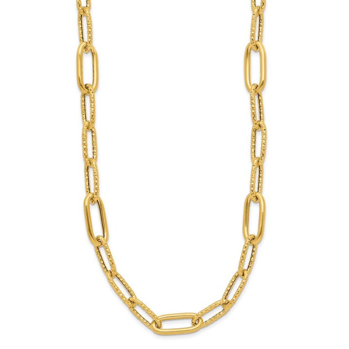 Gold 8.3mm Paperclip Necklace, 18" - Necklace - Design Jewellers Edmonton