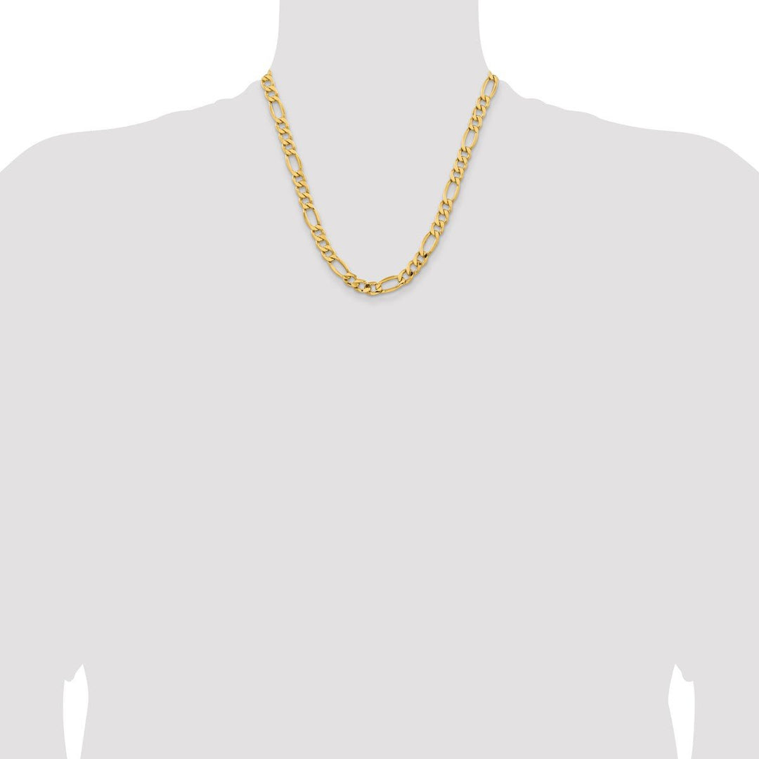 Gold 8.5mm Figaro Chain, 20