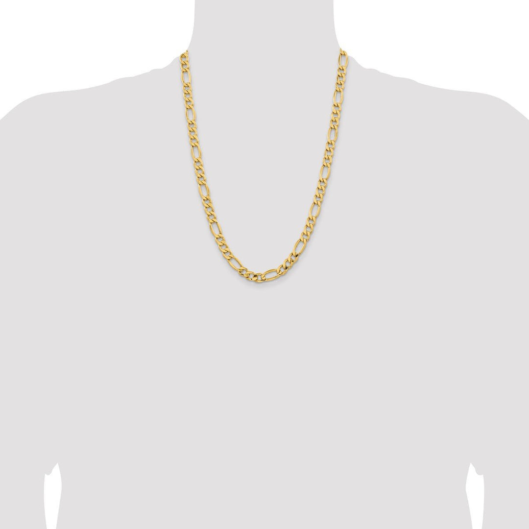 Gold 8.5mm Figaro Chain, 24