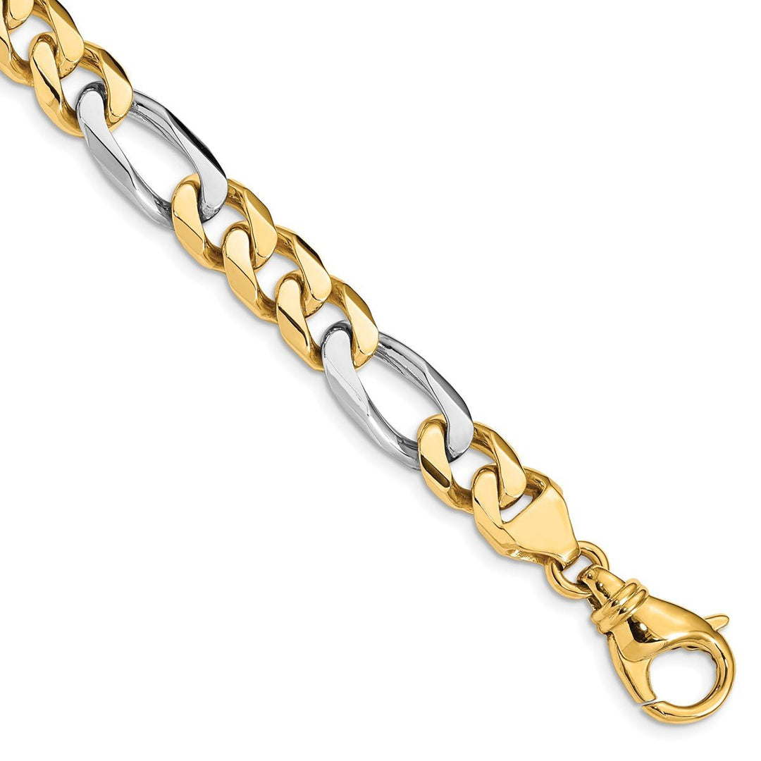 Gold 8.5mm Figaro Necklaces, 20"