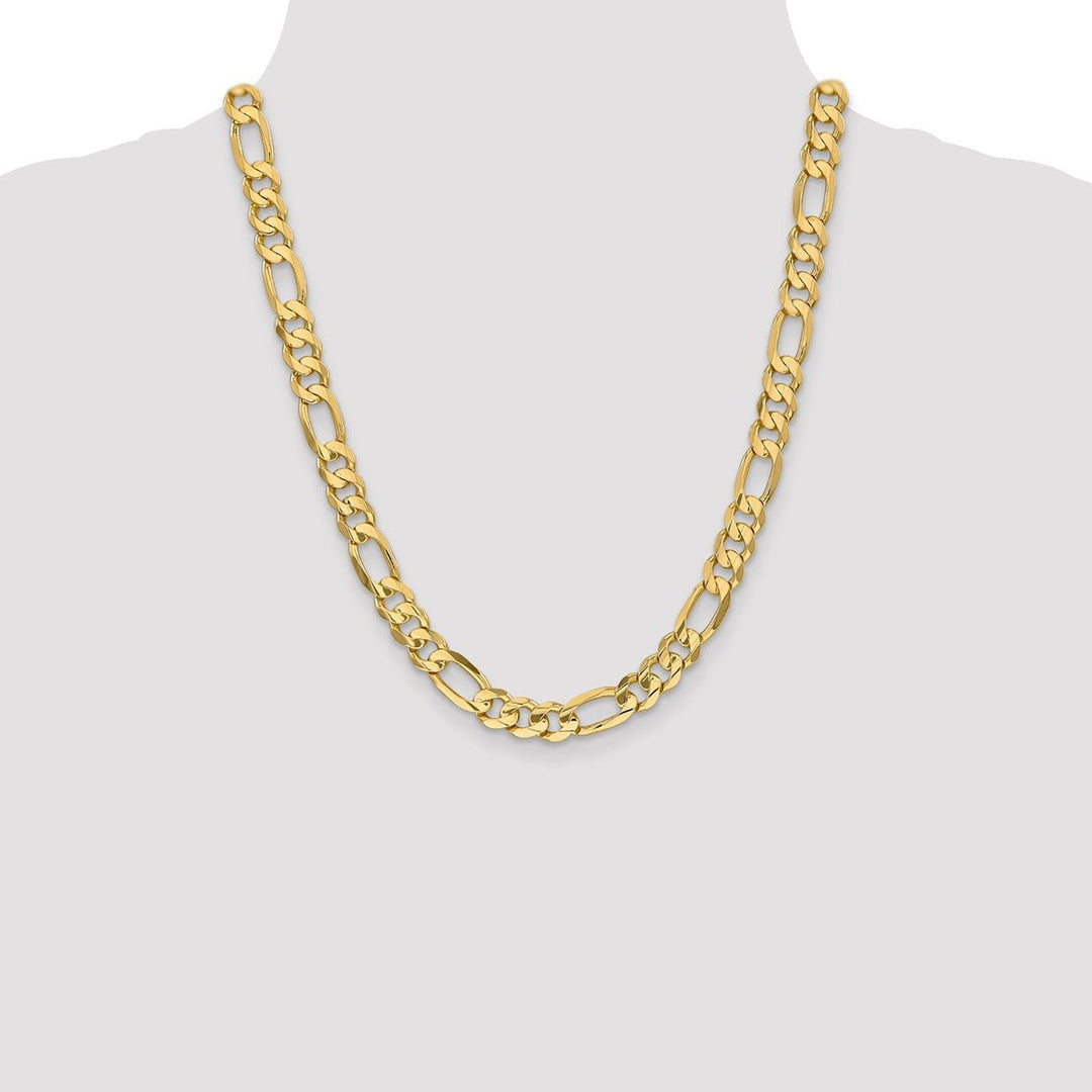 Gold 8.75mm Figaro Chain, 22