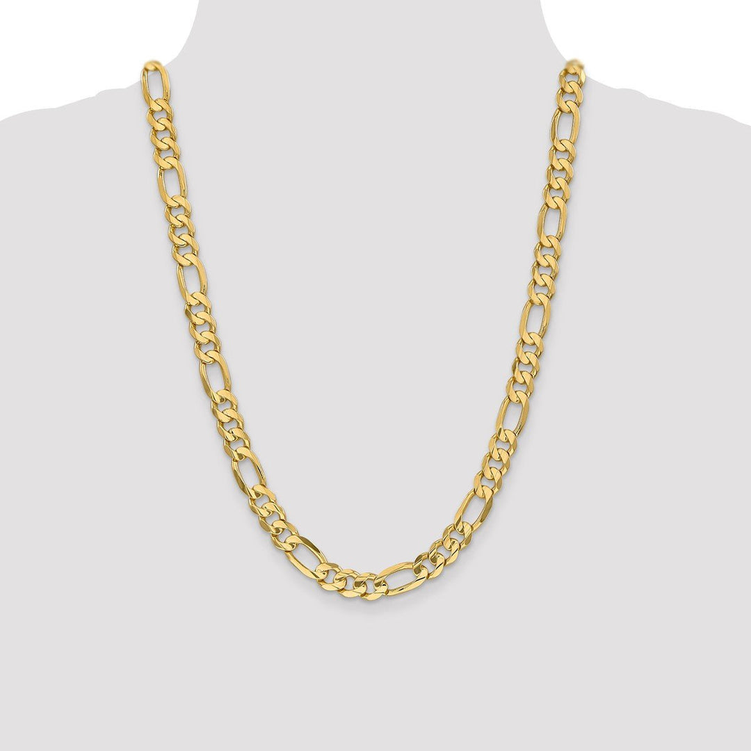 Gold 8.75mm Figaro Chain, 24