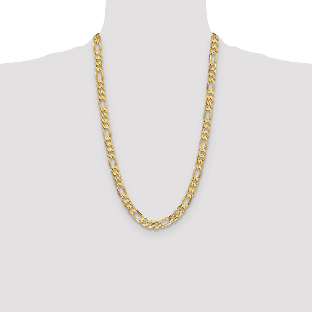 Gold 8.75mm Figaro Chain, 26