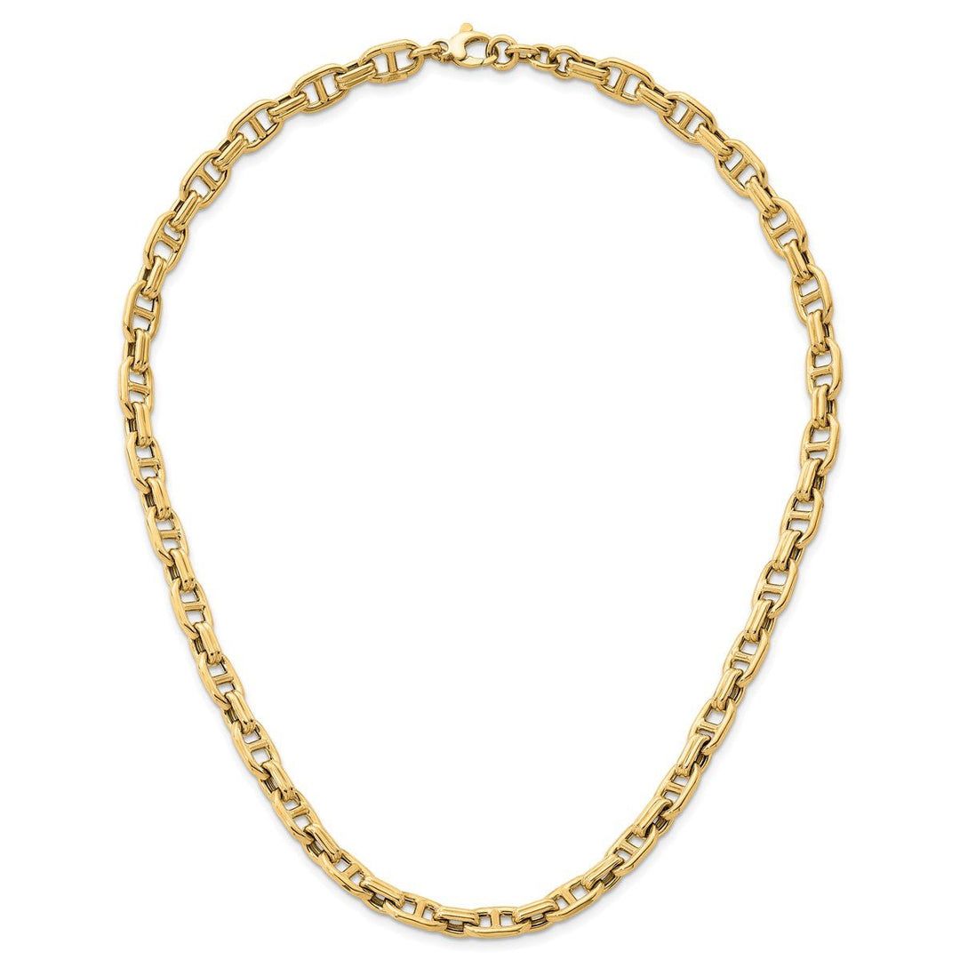 Gold 8mm Anchor Necklace, 18