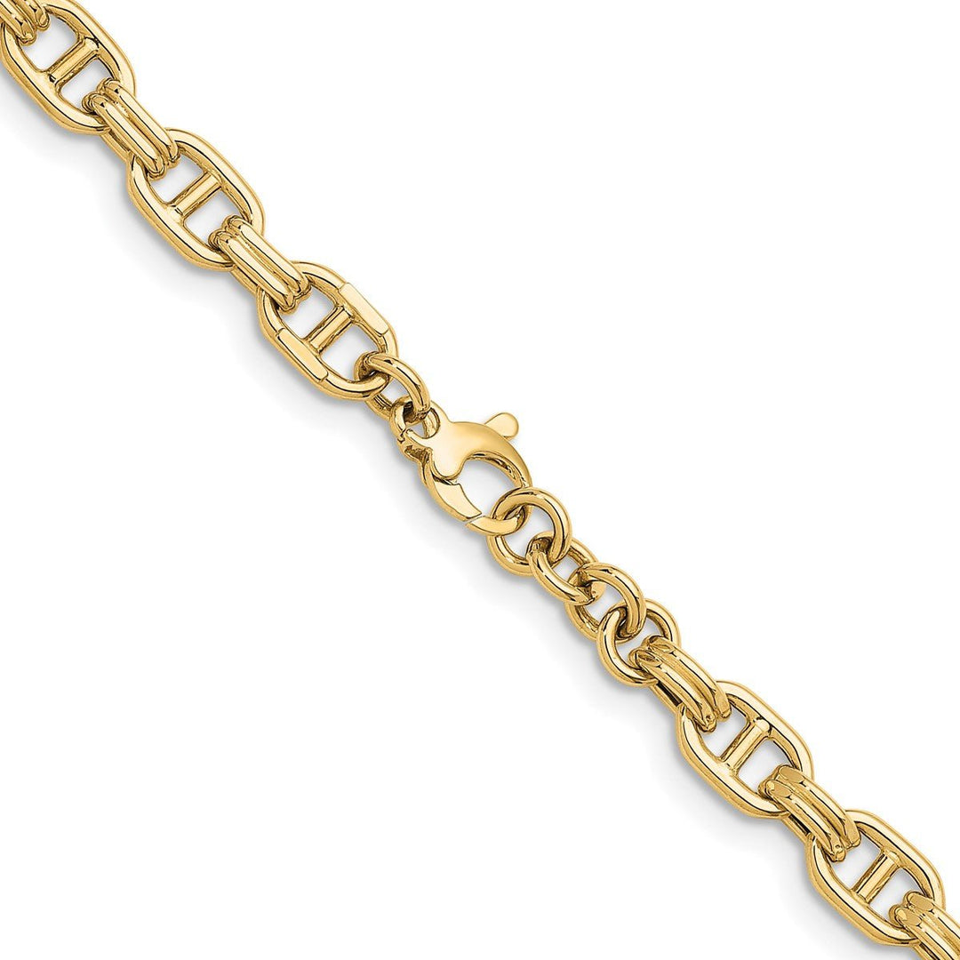 Gold 8mm Anchor Necklace, 18