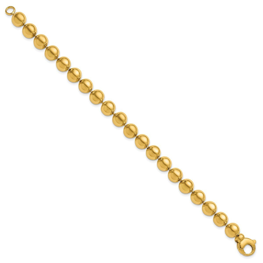 Gold 8mm Ball (Beaded) Bracelet, 7.5