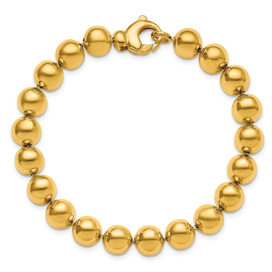 Gold 8mm Ball (Beaded) Bracelet, 7.5