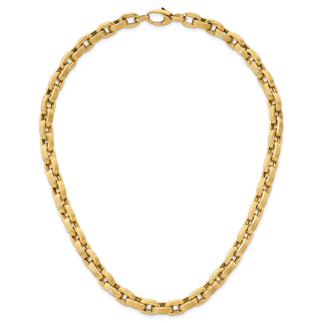 Gold 8mm Cable Necklace, 18.5