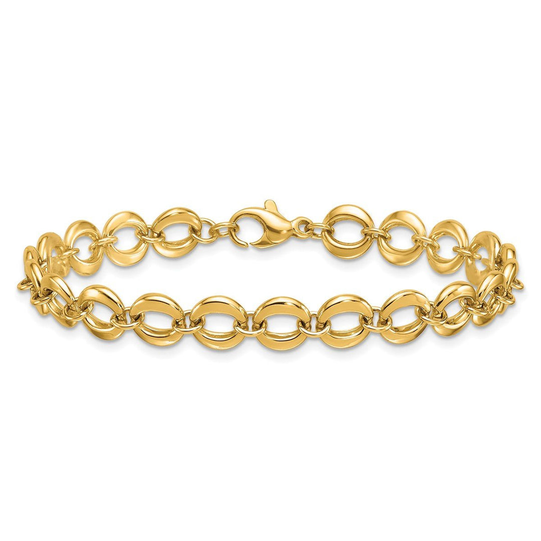 Gold 8mm Fancy Bracelet, 7.5