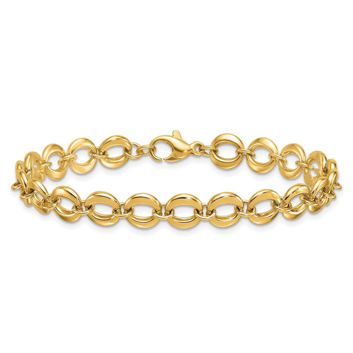 Gold 8mm Fancy Bracelet, 7.5" - Bracelet - Design Jewellers Edmonton