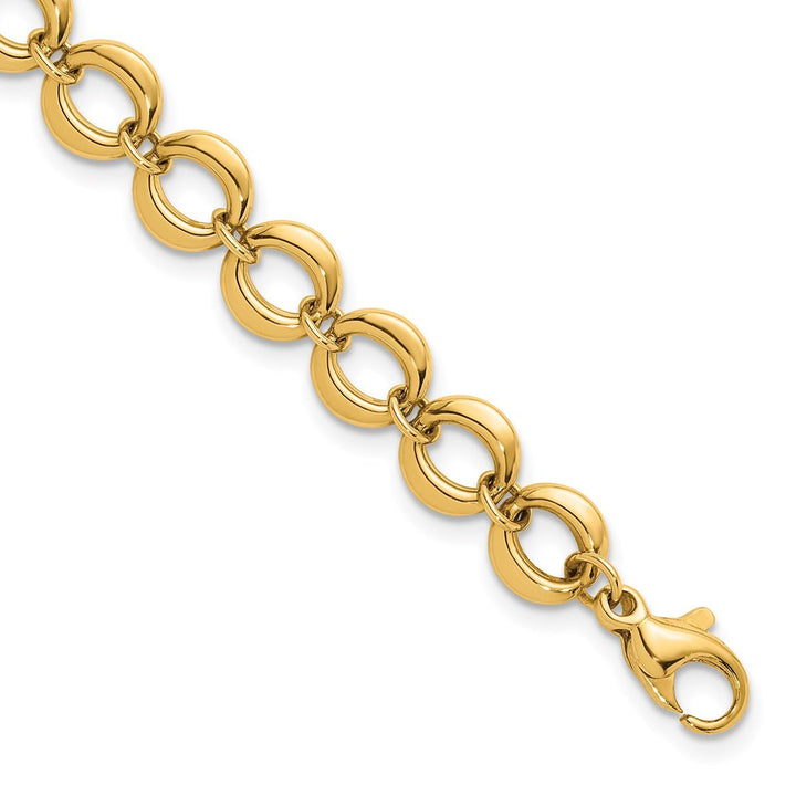 Gold 8mm Fancy Bracelet, 7.5" - Bracelet - Design Jewellers Edmonton