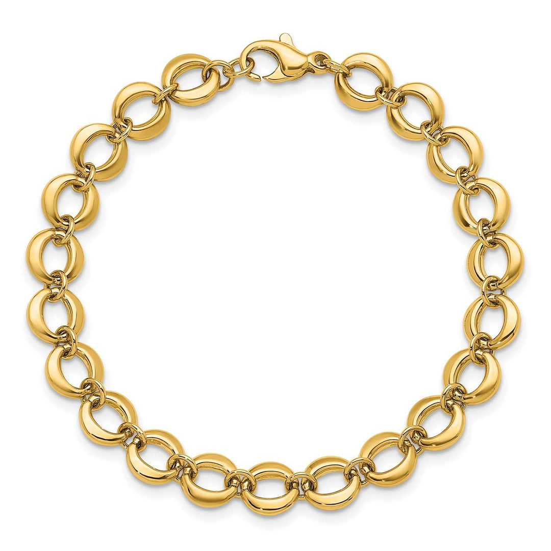 Gold 8mm Fancy Bracelet, 7.5
