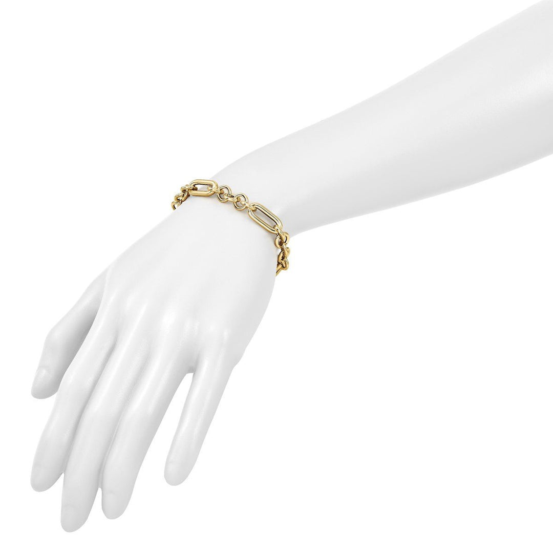 Gold 8mm Link, Other Bracelet, 7.5