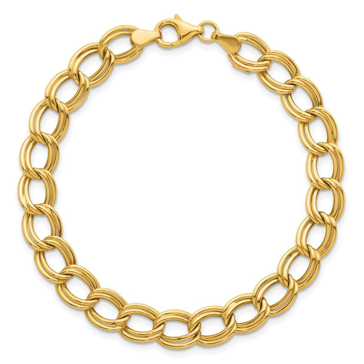 Gold 8mm Link, Other Bracelet, 7.5" - Bracelet - Design Jewellers Edmonton
