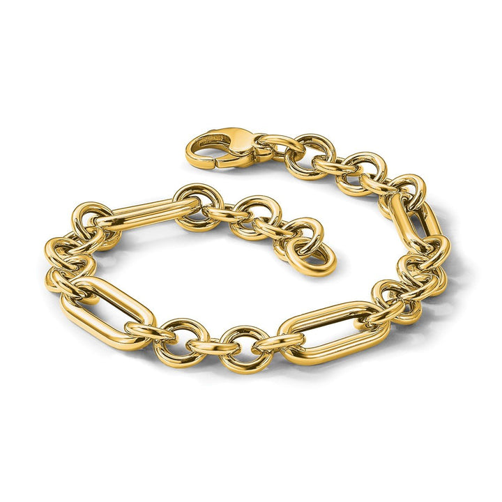 Gold 8mm Link, Other Bracelet, 7.5" - Bracelet - Design Jewellers Edmonton