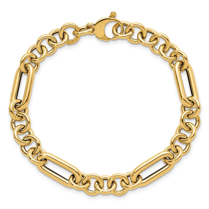 Gold 8mm Link, Other Bracelet, 7.5" - Bracelet - Design Jewellers Edmonton