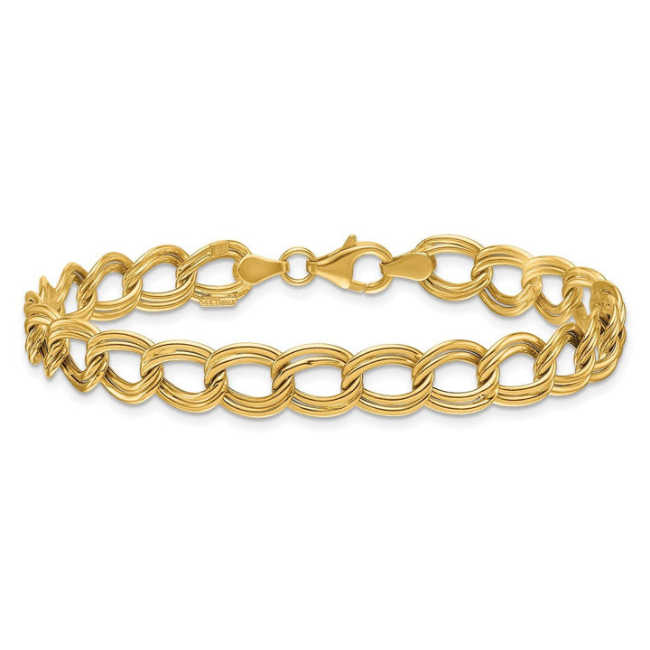Gold 8mm Link, Other Bracelet, 7.5" - Bracelet - Design Jewellers Edmonton