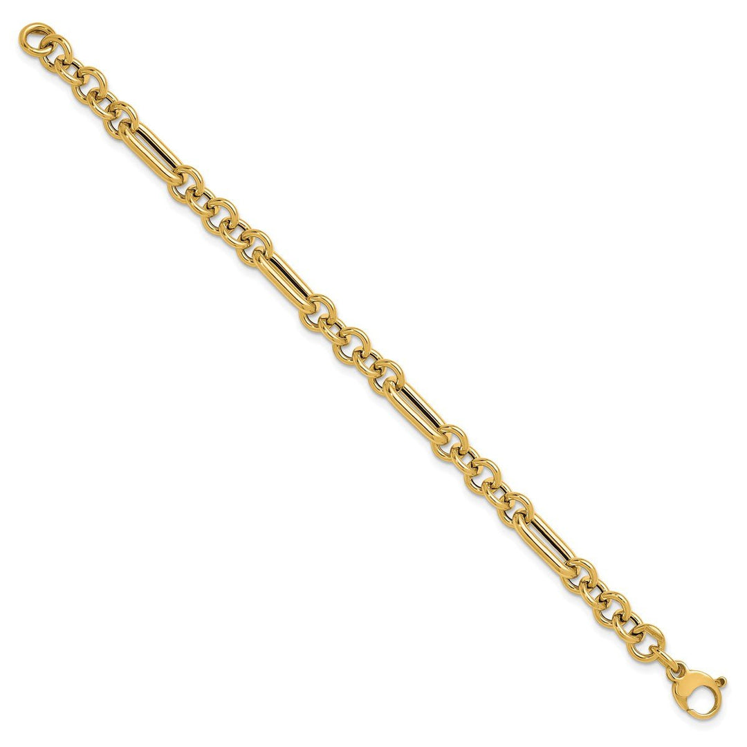 Gold 8mm Link, Other Bracelet, 7.5