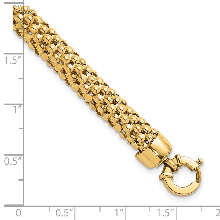 Gold 8mm Mesh Bracelet, 7.5" - Bracelet - Design Jewellers Edmonton