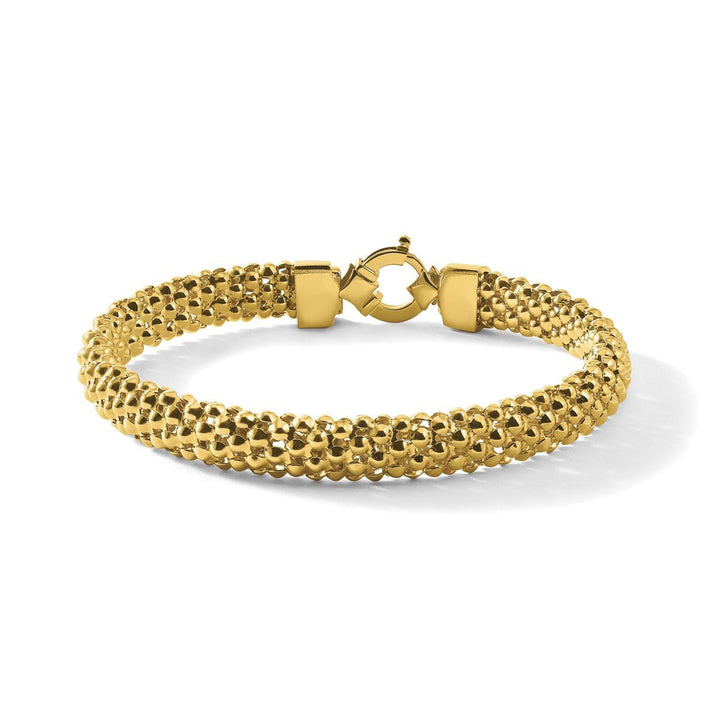 Gold 8mm Mesh Bracelet, 7.5" - Bracelet - Design Jewellers Edmonton