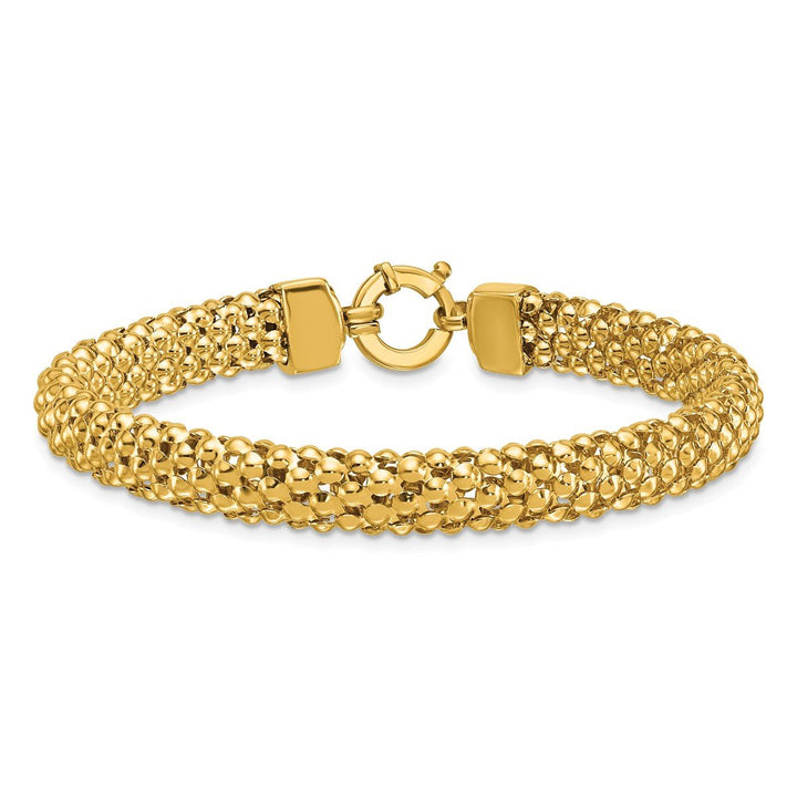 Gold 8mm Mesh Bracelet, 7.5" - Bracelet - Design Jewellers Edmonton