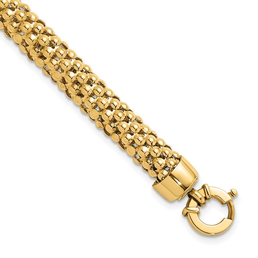 Gold 8mm Mesh Bracelet, 7.5"