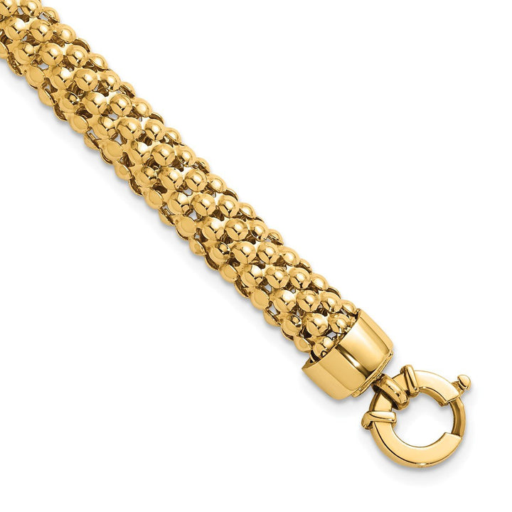 Gold 8mm Mesh Bracelet, 7.5" - Bracelet - Design Jewellers Edmonton