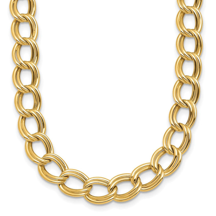 Gold 8mm Open Link Necklace, 18" - Necklace - Design Jewellers Edmonton