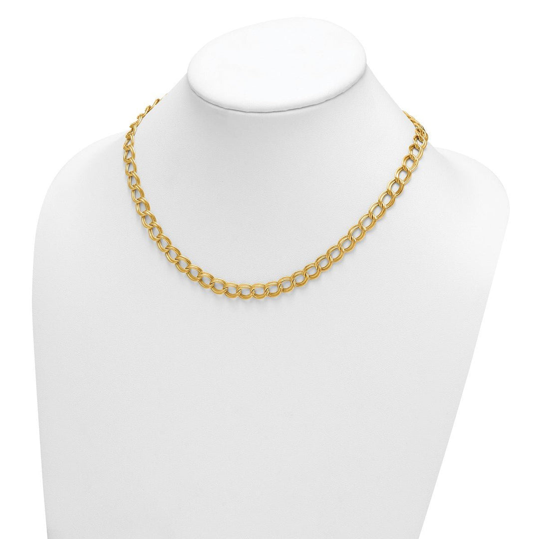 Gold 8mm Open Link Necklace, 18
