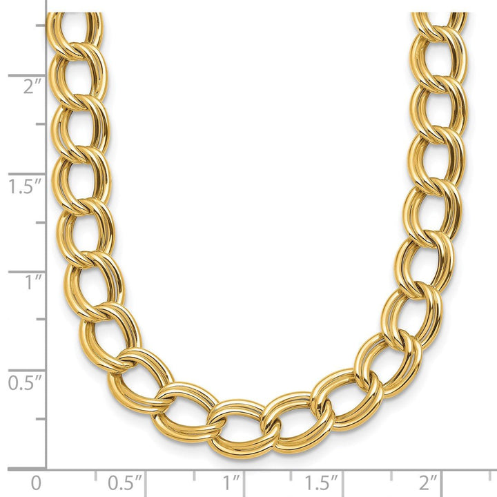 Gold 8mm Open Link Necklace, 18" - Necklace - Design Jewellers Edmonton